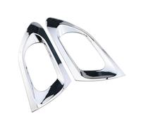 SNWDBH Car Interior Sticker For Peugeot 208 2008 2014 2015 2016 2017 2018 2Pcs/Set Chrome Inner Rear Door Circle Trim Accessories Interior Moulding Trims(REAR)