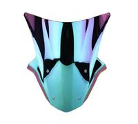 SNWDBH Motorcycle Double Bubble Front Windshield Deflectors Protector Wind Screen For Kawasaki For Ninja For ZX-10R 2011-2015 Windscreen Deflectors(Iridium)