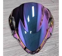 SNWDBH Motorcycle Windshield Double Bubble Windscreen Screen Front Wind Deflectors For Kawasaki For Ninja 636 For ZX-6R 2024 2025 Windscreen Deflectors(Lridium)