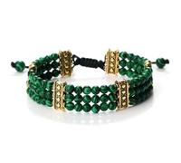 snxjaidszx 3 Rows Natural Stone Beads Turquoise Natural Bracelet Women Men
