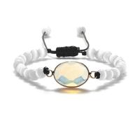 snxjaidszx Handmade Natural Green Malachite Stone Lava Bracelet Adjustable Women Men