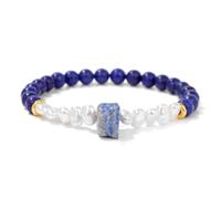 snxjaidszx Irregular Natural Raw Stone Bracelet Freshwater Pearl Bead Bracelet Amethysts Stone Bangle