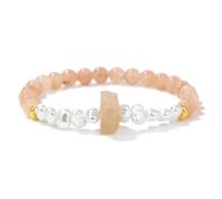 snxjaidszx Irregular Natural Raw Stone Bracelet Freshwater Pearl Bead Bracelet Amethysts Stone Bangle