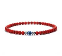 snxjaidszx Men 4mm Rice Beads Natural Howlite Tiger Eyes Stone Braclet Accessories