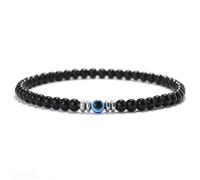snxjaidszx Men 4mm Rice Beads Natural Howlite Tiger Eyes Stone Braclet Accessories