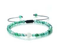 snxjaidszx Natural Freshwater White Heart Shell Beads Bracelets for Women Men 4mm Mini Bracelets