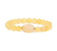 snxjaidszx Natural Stone Bead Bracelet Square Tiger Eye Bangle For Women Men
