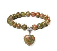 snxjaidszx Natural Stone Pendant Bracelet Blue Sodalite Malachite Amethysts Tiger Eye Stone Circle Bangles