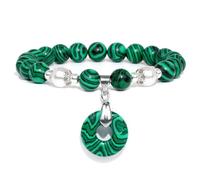 snxjaidszx Natural Stone Pendant Bracelet Blue Sodalite Malachite Amethysts Tiger Eye Stone Circle Bangles