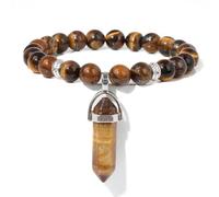 snxjaidszx Natural Stone Pendant Bracelet Blue Sodalite Malachite Amethysts Tiger Eye Stone Circle Bangles