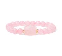 snxjaidszx Square Stone Pink Natural Stone Bangles For Women 8MM