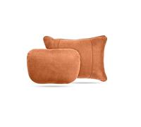 SNXLW Car Headrest Pillow for Abarth 595 Competizione 2012-2023 Car Neck Pillow Lumbar Support Pillow for Car Memory Foam Car Back Support,Light brown-Set