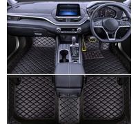 SNXLW Leather Car Floor Mats for JAGUAR I-PACE 2018-2021 2022 2023 2024 2025 Full Coverage Front Rear Protection Floor Liner All-Weather Auto Interior Accessories,All-black