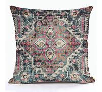 Snycler Antique Persian Kirman Rug Print Pillow Case Square Pillowcase Soft Throw Pillow Cover Home Decor for Living Room Couch Sofa Car Cushion Cover 18"X 18"