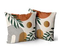 Snycler Boho Pillow Covers 26x26 Set of 2, Bohemian Mid Century Style Farmhouse Decorations Outdoor Throw Pillows Abstract Fall Sunset Art Outdoors Decorative Cushion Case for Couch Sofa Home