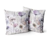 Snycler Brown Cream Grey Pink Pillow Covers Watercolor Flower Couch Pillow Cases Rustic Abstract Modern Throw Pillows Set of 2 Farmhouse Home Decor for Room Bedroom Bed Cushion Outdoor 18x18''
