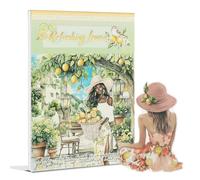 Snycler Refreshing Lemon Theme Sticker Scrapbooking Supplies for Junk Journal, 20 Sheets Stickers - Vintage Journaling Stickers, Ephemera Sticker Book Pre Cut, Junk Journal Supplies, Planner