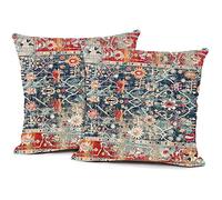 Snycler Set of 2 Turkish Persian Style Pillow Covers Without Insert 16'x16' Pillow Case for Home Decorative Cushion Cover Men Women Boy Girl Room Cushion Cover for Home