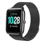 Snyeest Magnetic Bracelet Compatible with ID205L, 19 mm Metal Classic Stainless Steel Replacement Strap for SW021/SW025/ID205S ID205G ID215G ID216 SW020 SW023 WF021 WF025 Uwatch3 Smartwatch