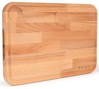 SNYGG Wooden Chopping Board, Large Chopping Board 45x30x3cm, 100% Beechwood, Robust, Multipurpose, Reversible, Made in EU, Organic, Resistant, Antibacterial