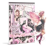 Snylcce A5 Sticker Book - Shadow Pink | 20 Unique Gothic Rose Stickers | Waterproof Matte Vinyl for Journals, Planners & DIY Crafts