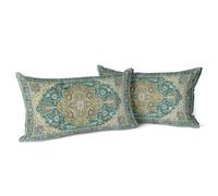 Snylcce Boho Throw Pillow Covers Set of 2 -Darkgreen Antique & Vintage Design, Double-Sided Pattern 30x50 cm Soft Cushion Covers for Garden Couch, Sofa, Bed - Decorative 12x20 Inch Pillowcases