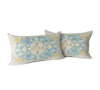 Snylcce Boho Throw Pillow Covers Set of 2 Floral white Antique & Vintage Design, Double-Sided Pattern - 30x50 cm Soft Cushion Covers for Garden Couch, Sofa, Bed - Decorative 12x20 Inch Pillowcases