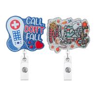 Snylcce Funny and Cute Badge Reel with Clip Closure for Nurses,Doctors,Teachers,Students,Office Workers etc,Cartoon Pattern Badge，Workplace Essentials, Induction Gifts,Graduation Gifts-Call & Nurse