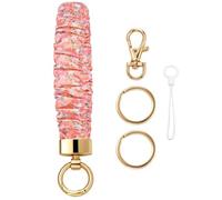 Snylcce Scrunchie Keychain Wristlet Stretchy Elastic Key Ring Bracelet for Women Blue Traditional Landscape Car Keys Gym Travel