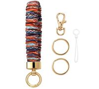 Snylcce Scrunchie Keychain Wristlet Stretchy Elastic Key Ring Bracelet for Women Sun Moon Celestial Car Keys Gym Travel
