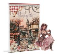 Snylcce Steam Punk Series Sticker Book - 20 Sheets Vintage PET Stickers for Scrapbooking, Junk Journaling, Ephemera, and Decorative Crafts - Pre-Cut Nautical Design Stickers