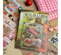 Snylcce Vintage Japanese Sticker Book, 20 Sheets Retro Showa Era & Manga Style Decals for Journaling, Scrapbooking, DIY Crafting, Kawaii Aesthetic Supplies