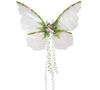 Snylcce White Angel Fairy Wings for Adults, Sparkle Costume Wings for Christmas Halloween Chrismas Themed Party