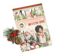 Snylcce Winter Interlude Sticker Book - Elegant Christmas Sticker Set for Journal Decor, Memory Keeping & Seasonal Art,Easy-Stick PET & Paper Blend, Ideal for Creative Gifting & Cozy Winter Crafting