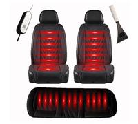 Snyucve Super warm and comfortable professional, , Non-Slip Easy Install Winter Driving Kit, heated car seat cover,Black-fiveseats