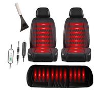 Snyucve Super warm and comfortable professional, , Non-Slip Easy Install Winter Driving Kit, heated car seat cover,Black-fiveseats