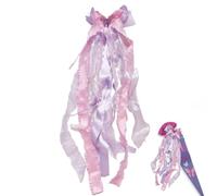 Snyvpra Bow School Cone, Butterfly Bow, School Cone Bow for School, Sugar Cones Bow, Girls Boy, Reusable Decoration, Light Purple Craft Set, 60 x 20 cm, Pink