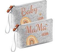 Snyvpra Gifts for pregnant women, practical felt bag as a pregnancy gift and gift for birth, ideal for baby shower and hospital bag, 23 x 16 cm