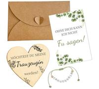 Snyvpra Maid of Honour Questions Heart-Shaped Wooden Cards, Maid of Honour Gift Adjustable Bracelet, Card and Envelopes, Sincere Request Will You Be My Maid of Honour, to the Witness Bracelet Gift