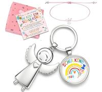 Snyvpra Pack of 4 Girls Gift, Guardian Angel Keyring, School Gift, Sugar Bag Girls, Lucky Charm Back to School, School Child 2025 Girls, School Introduction Gifts