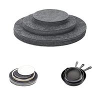 SNZ Set of 18 Felt Pan Protectors (Round Diameter 12 / Diameter 19 / Diameter 26 cm) - Non-Slip Pot Coasters for Tefal/WMF/Elo Pans - Kitchen Utensils for Protecting Furniture and Extending Pan Life