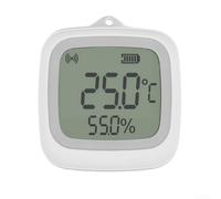 SNZB-02WD 3.0 Smart Temperature Humidity Sensor IP65 Waterproof LCD Display Real-Time Monitoring Data Export for Greenhouse Bathroom Warehouse White