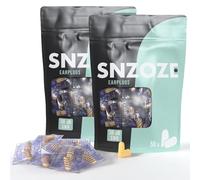 SNZOZE Ultra Soft Foam Ear Plugs, Perfect for Sleeping, 38dB SNR, Individually Wrapped, One Size (Beige, Pack of 100 Pairs)