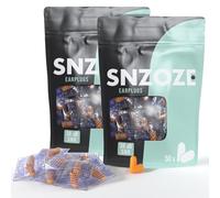 SNZOZE Ultra Soft Foam Ear Plugs, Perfect for Sleeping, 38dB SNR, Individually Wrapped, One Size (Orange, Pack of 100 Pairs)