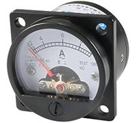 SO-45 AC 0-10A Round Analog Panel Meter Ammeter Black 1Pcs(10A)