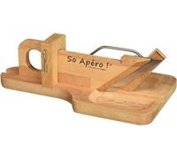 So Apéro - Original Chorizo Slicer - Beech Wood Housing, Stainless Steel Locking Mechanism with Serrated blade