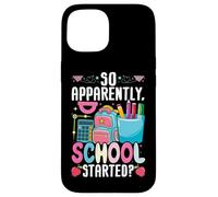 So Apparently School Started Cute Backpack Pencils Case for iPhone 15