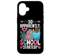 So Apparently School Started Cute Backpack Pencils Case for iPhone 16