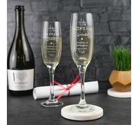 So Bespoke Personalised Champagne Flute Graduation Glass Laser Engraved Graduation Gift Idea for University Leavers Gift