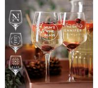 So Bespoke Personalised Engraved White Wine Glass Any Text and Your Own Message Personalized Glass Any Message Any Name, Wine, Birthday (Style 9)
